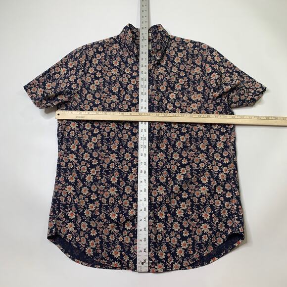 J Crew Shirt Mens M Medium Classic Fit Organic Cotton Stretch Secret Wash Floral - Picture 5 of 10